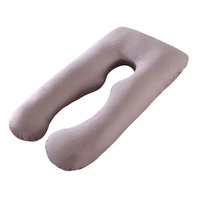 Oreiller de grossesse ergonomique en U OEM, coussin de soutien corporel complet pour la maternité, housse en coton amovible, vente en gros