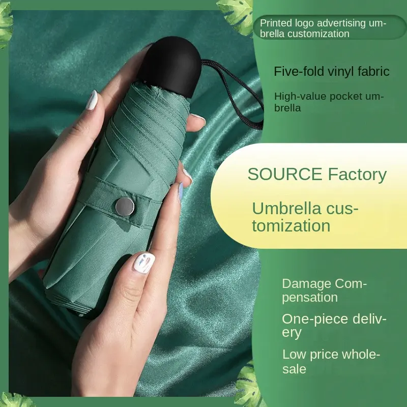 Crema solare femminile con protezione UV aperta a mano cinquanta volte piccola pioggia fresca e ombrello