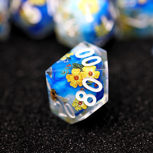 Juego de dados 7 Die DND dados poliédricos de borde afilado hechos a mano para mazmorras y dragones RPG MTG juegos de mesa - Product Image 4