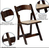 Chaises pliantes en bois massif durables pour mariages et banquets - Qualité commerciale, empilables, écologiques, pour écoles, villas, ateliers