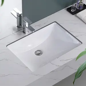 Cupc inodoro moderno para el hogar blanco Rectangular debajo del montaje lavabo de baño de cerámica debajo del mostrador lavabo de mano lavabo de baño