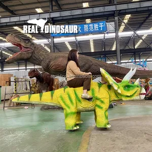 Outdoor Playground Coin Operated Electric Walking Rideable Dinosaur Animatronic Ride For Mall