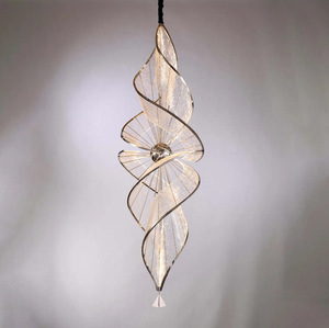 <b>Light</b> Luxury Belt <b>Chandelier</b> for Villa Hotel Dining Room Empty Staircase Glass Middle Large Living HM-XX789 Luxury Living Room C - Product Image 4