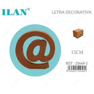 Ilan Lettera Decorativa in Legno Simbolo @ 15Cm Decorazione da Parete - Product Image 1