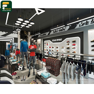 ร้านเสื้อผ้าบูติกพรีเมียมร่วมสมัย ตู้ติดผนังแบบราง ชั้นวางสินค้า เคาน์เตอร์คิดเงิน - Product Image 2