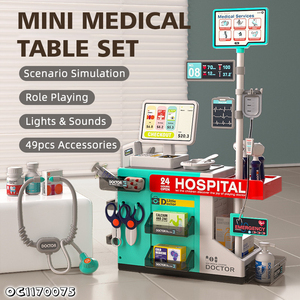 Juego <span class=keywords><strong>de</strong></span> simulación <span class=keywords><strong>Hospital</strong></span> Children's Doctors Tools Trolley Toy Kit con sonido ligero - Product Image 2