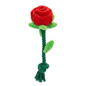 Jouets pour chiens de printemps et de la Saint-Valentin, jouets à mâcher interactifs en peluche et corde, jouets durables pour animaux de compagnie en forme de fleur, fabricant OEM ODM sur mesure - Product Image 4