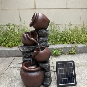 Fontaine solaire Quanfangyuan en résine pour extérieur, jardin, cour, balcon, décoration écologique - Product Image 3