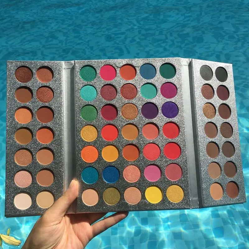 Schönheit glasiert 63 Farbe Matt Lidschatten Make-up Palette Pigment Sombra de Olho Wasserdichte Erd palette Maquill age Cosmetics