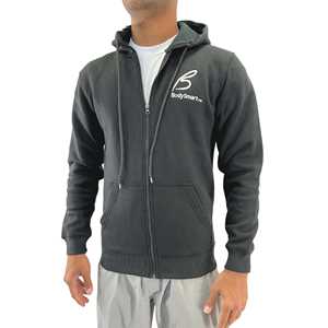 BODYSMART <b>Men's</b> Fleece <b>Zip</b> Hoodie with Adjustable Drawstring and Waterproof Pockets - Product Image 2