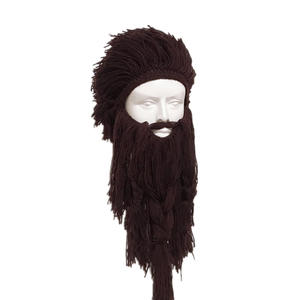 Halloween sauvage <span class=keywords><strong>homme</strong></span> Cosplay <span class=keywords><strong>Pirate</strong></span> Viking barbe Performance Costume <span class=keywords><strong>homme</strong></span> Halloween grossier laine <span class=keywords><strong>perruque</strong></span> chapeau - Product Image 3