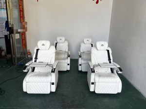 Sedile Auto di Lusso in Pelle PU Beige e Nera per Mercedes-Benz e Toyota con Funzione Tavolino Pieghevole - Product Image 2