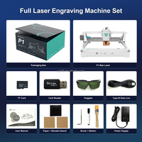 Portable 2-en-1 Double Laser Graveur 10W Diode et 1W Cutter Machine de Gravure fermée pour Or Argent Acier Inoxydable Bois