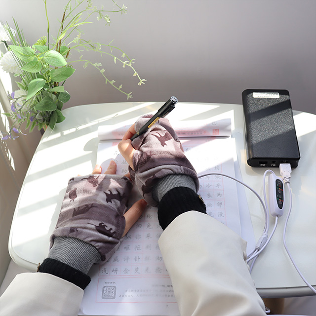 Милые студенческие портативные многоразовые перчатки для письма с электрическим подогревом и зарядным устройством для разогрева рук