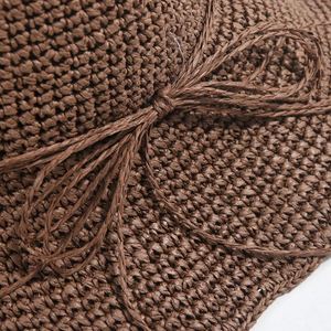 Sombrero de Paja de Ala Ancha Hecho a Mano con Cadena de Conchas de Colores Nuevos para Primavera/Verano, Plegable, para Mujer, Protección Solar, para Vacaciones y Playa - Product Image 5