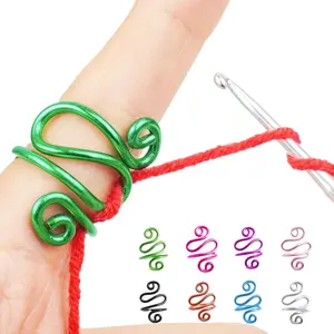 Fashion Twist Adjustable Multifunctional Ring Artisanal Hand-Knit Tension Ring Handmade Crochet Tension Ring