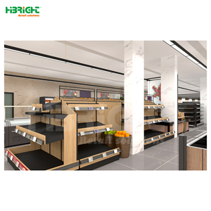 2D 3D Zeichnung Metall Einzelhandel geschäft Gondel Regale Multi Style Convenience Lebensmittel Supermarkt Racks Innen layout Design - Product Image 2