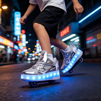 Chaussures à roulettes unisexes pour adultes, roues lumineuses, patins à roulettes pour hommes et femmes, roues en PU résistantes à l'usure, chaussures de skate de rue Ruidongle
