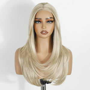 Perruque synthétique Latisha, résistante à la chaleur, blonde, sans colle, avec dentelle <span class=keywords><strong>frontale</strong></span> HD, perruques synthétiques à dentelle <span class=keywords><strong>frontale</strong></span> - Product Image 6