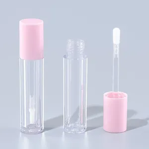 Tubos de brillo de labios con tapa rosa de 3,5 ml