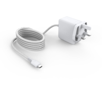 Chargeur mural GaN 45W USB-C avec câble fixe compatible avec Acer, Asus, Dell, Fujitsu, HP, Lenovo