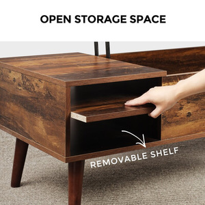 Modern minimalist lift-up coffee <b>table</b>, export-oriented, suitable for home use, living room, wooden, large-capacity, - Product Image 4