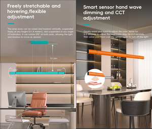 โคมไฟเพดานแบบเส้นตรง ไฟ LED ปรับความสว่างได้ เหมาะสำหรับโต๊ะพูล ไฟสำหรับเกาะกลางห้องครัว โคมไฟระย้าแบบเส้นตรงทันสมัยสำหรับห้องรับประทานอาหาร - Product Image 6