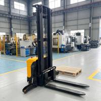 Gerbeur électrique autoporté 1500kg 2000kg avec pieds de soutien hydrauliques, gerbeur marcheur, levée 3m, batterie lithium-ion 48V pour entrepôt