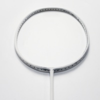 Raquette de badminton professionnelle en fibre de carbone personnalisable, légère, avec grip en tissu souple