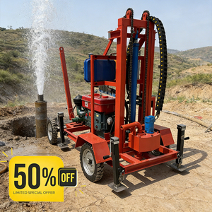 เครื่องเจาะบ่อน้ำเพื่อการเกษตร เครื่องเจาะบ่อน้ำแบบพกพา เครื่องเจาะบ่อน้ำลึก 150 เมตร - Product Image 1