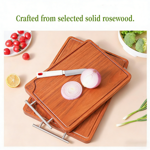 <span class=keywords><strong>Planche</strong></span> <span class=keywords><strong>à</strong></span> <span class=keywords><strong>découper</strong></span> <span class=keywords><strong>en</strong></span> bois de rose de qualité professionnelle, robuste, avec poignée et rainure pour les jus, pour restaurant et usage domestique - Product Image 2