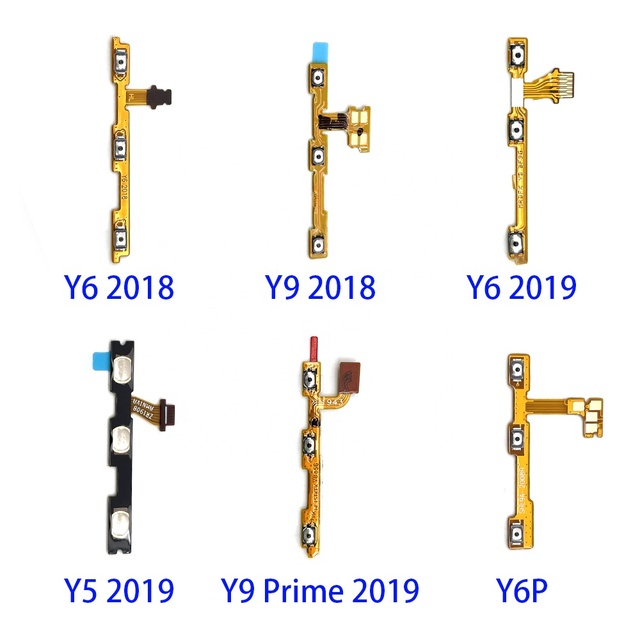 Wholesale Power Volume Button Flex for Huawei Y5/Y6/Y7/Y9 2018 2019/Y6P/Y7P/Y8S/Y8P/Y9S Power Button Key Flex Cable Replacement