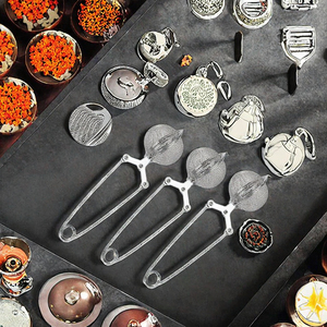 Gran oferta, juego de filtros de té de acero inoxidable, venta al por mayor con Infusor de bola de malla con mango para infusión de especias y hierbas de café - Product Image 3