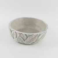 Pot de fleurs et jardinière vintage populaire au design nordique en forme de feuille, en ciment, pour la décoration intérieure