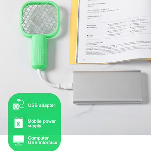 เครื่องฆ่ายุงไฟฟ้าขนาดเล็ก5ชั้นขนาดกะทัดรัดพกพาอินเตอร์เฟซ USB ไม้ตีแมลงวันไฟฟ้าสำหรับบ้านกลางแจ้งตั้งแคมป์ - Product Image 4