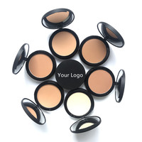 Poudre minérale imperméable de réglage de visage de logo privé compact de maquillage de correcteur de finition lisse mate pour la peau foncée