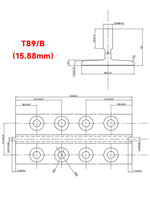 Rail de guidage d'ascenseur en acier usiné de type T T75 T78 T89 T90 T114 T127 T140 creux modèle TK5A DG