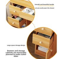 Bureau en bois MDF avec tiroirs de rangement, table d'ordinateur multifonctionnelle pour l'écriture et l'étude, idéale pour le bureau à domicile ou la chambre.