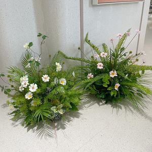 High-end Artificial Green Plants Landscape <strong>Floral</strong> Arrangements for Shop Window Display Wedding Decorations - Product Image 2