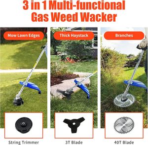 Industrial 2 Stroke Engine 52cc <b>Gasoline</b> Brush Cutter Lawn Mower Weed Eater Hedge Trimmer - Product Image 6