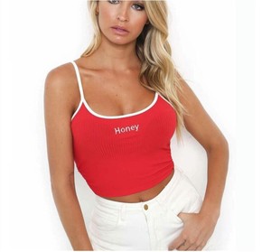 2023 Best Selling <strong>Women</strong> Sleeveless Crop <strong>Top</strong> Vest Sexy Letter Print <strong>Tube</strong> <strong>Top</strong> - Product Image 1