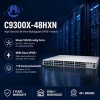 Nouveau Switch d'entreprise Cisco Catalyst C9300X-48HXN 48 ports 5G/10G Multigigabit UPOE+ avec Uplink Modulaire 100G et IPsec