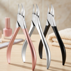 Alicates para Cutículas con Hoja Curva Personalizados para Uñas Encarnadas de Bebé - Acero Inoxidable Plateado/Negro/Oro Rosa - Product Image 4