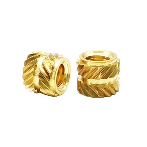 Écrous à insérer femelles M2/M3/M4/M5/M6, écrous moletés filetés en laiton, inserts filetés en laiton, écrous d'encastrement en laiton - Product Image 5