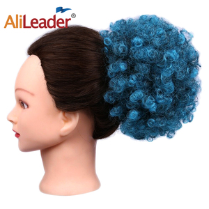 <span class=keywords><strong>Chignon</strong></span> Afro court synthétique bouclé pour femme Alileader <span class=keywords><strong>avec</strong></span> cordon <span class=keywords><strong>de</strong></span> serrage et élastique - Product Image 2
