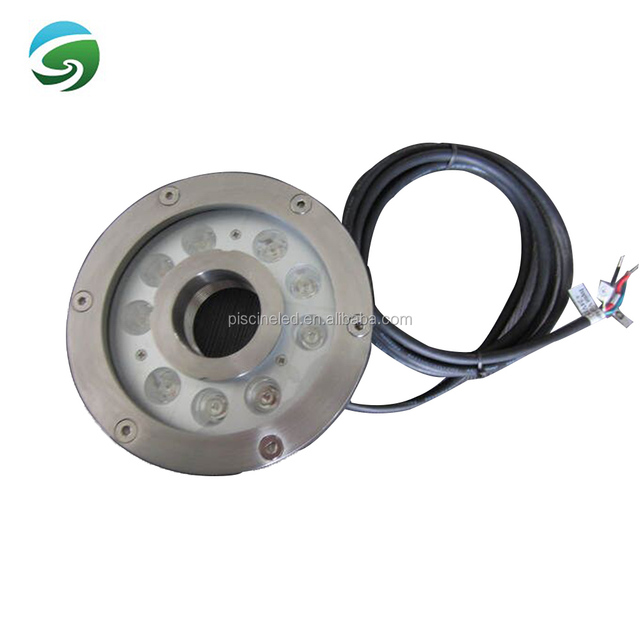SS316 Stainless Steel IP68 Waterproof Low Voltage DC24V LED RGB/Single Color CRI85 Dimmable Ring Underwater Fountain Light
