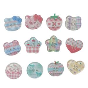 Nuevos Botones Estampados a Cuadros, Materiales para Manualidades, Accesorios para Ropa, Zapatos, <span class=keywords><strong>Calcetines</strong></span>, Dijes para <span class=keywords><strong>Crocs</strong></span>, Venta al Por Mayor - Product Image 5