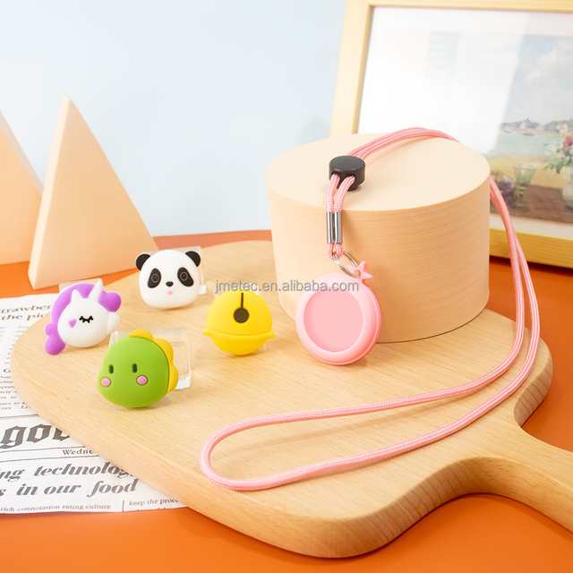Jmetec Silicone Cartoon Necklace Protective Tracker Cover Set Accessories Tracker Gps Protective Case Holder for Airtag