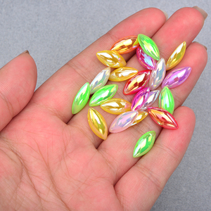 7*15 millimetri di Colore Della Miscela Flatback Pietra di Cristallo del Rhinestone Della Perla Applique Horse Eye Perle Perline per il Vestito FAI DA TE Artigianato - Product Image 2