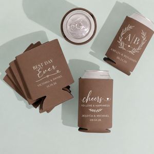 Reusable Foam Favor <b>Can</b> <b>Cooler</b> Custom Logo Beverage Sleeve for Wedding Party Decorations - Product Image 4